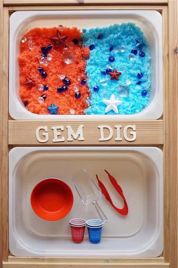 Gem Dig Sensory Bin