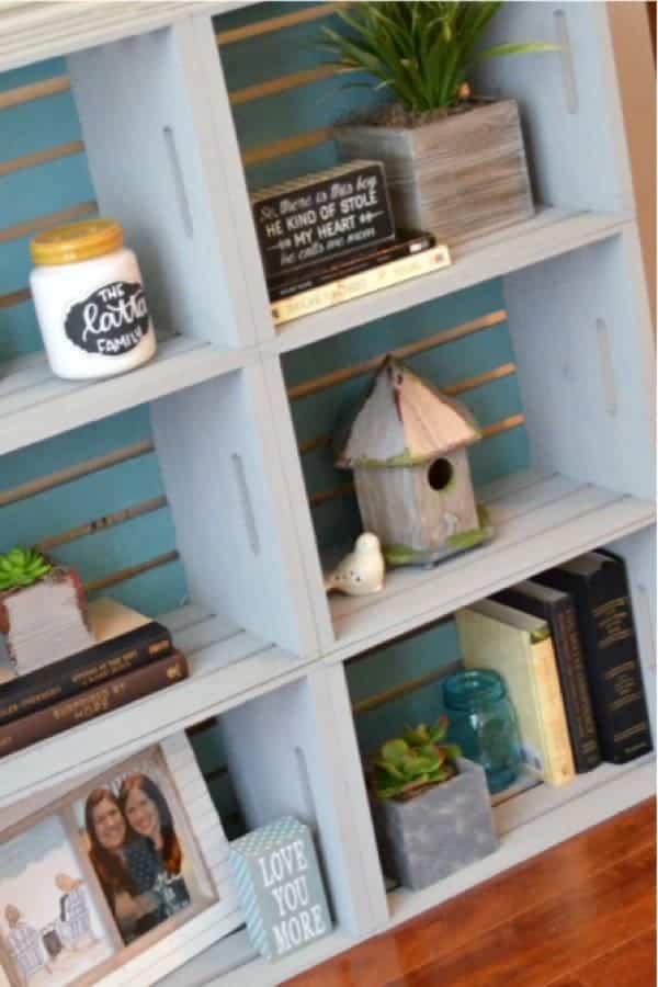 DIY Crate Bookcase