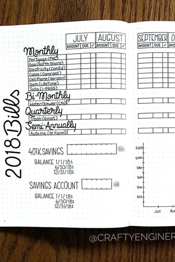 Black & White Bill Tracker