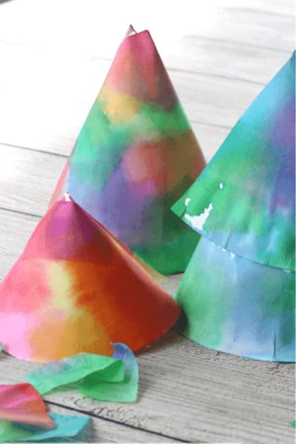 Tissue Paper Christmas Trees