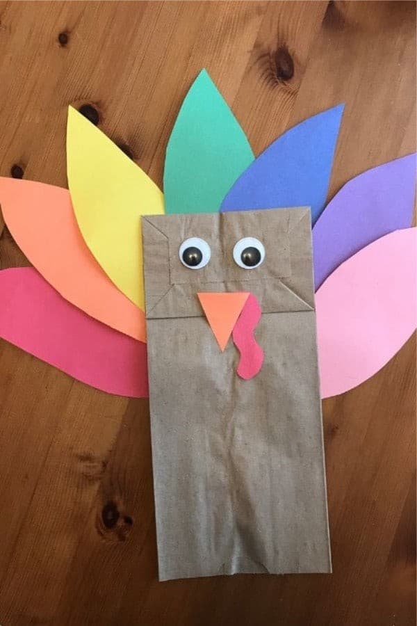 Paper Bag Turkey Craft for Toddlers