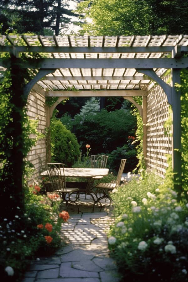 Pergola With A Trellis