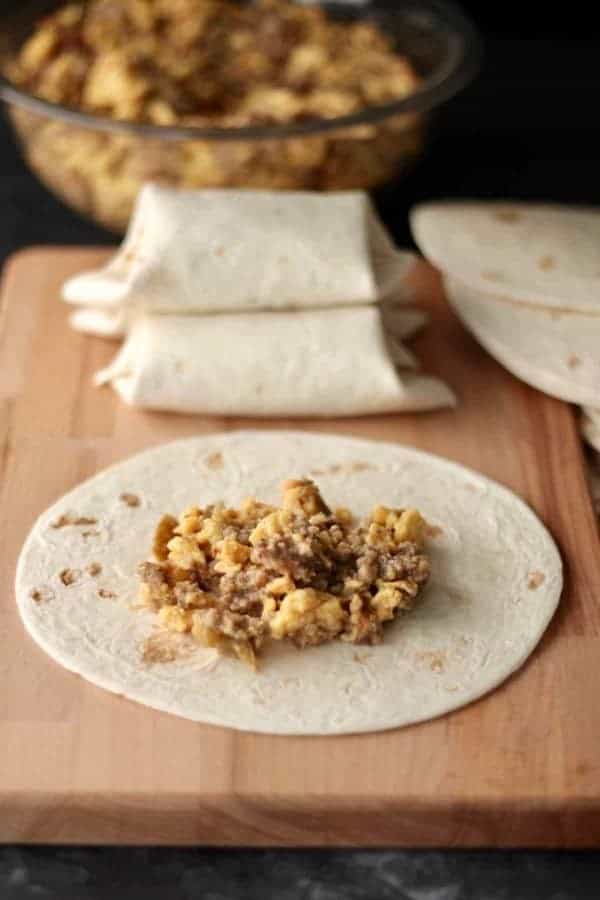 MAKE AHEAD BREAKFAST BURRITOS