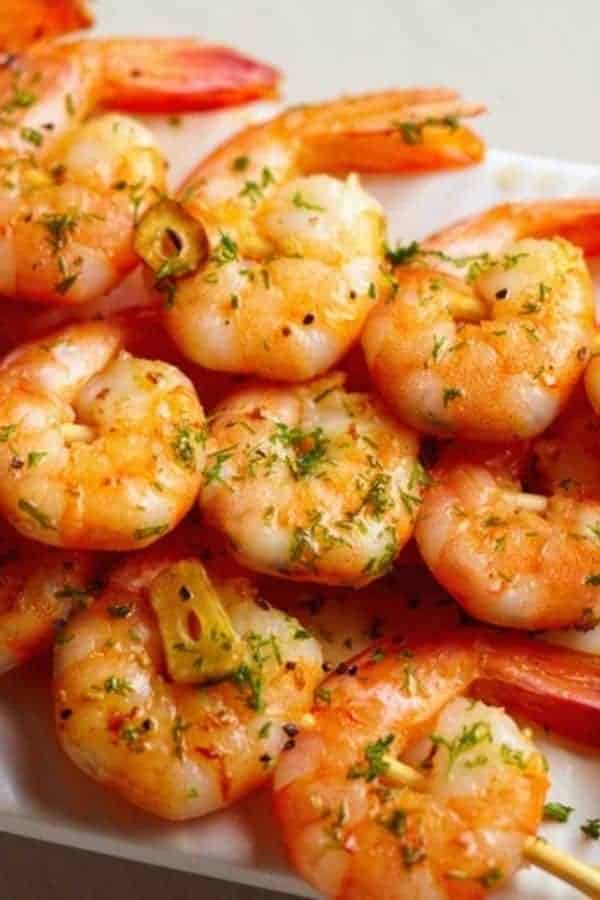 GARLIC-LIME SHRIMP SKEWERS