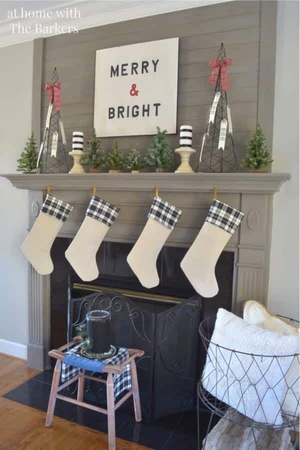 DIY Drop Cloth Christmas Stocking