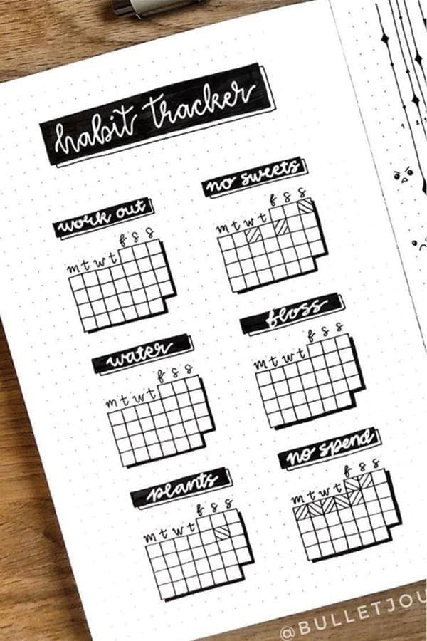 Black & White Habit Tracker