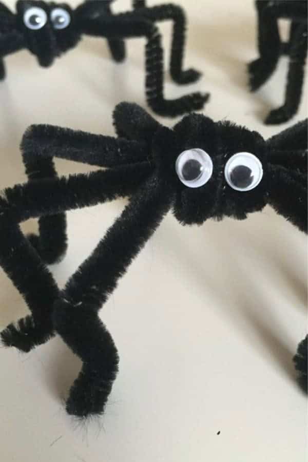 Not So Scary Pipe Cleaner Spiders