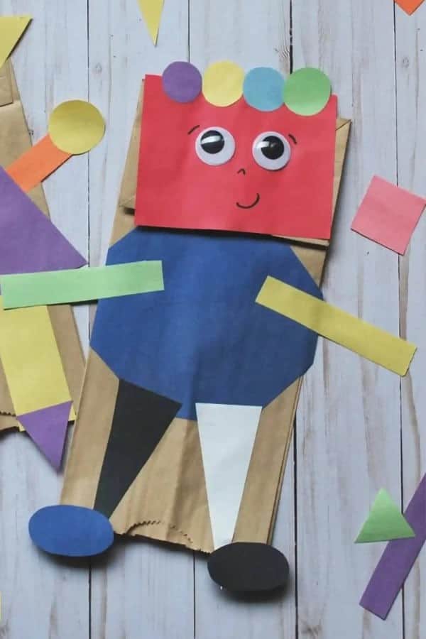 SHAPE PAPER BAG PUPPETS