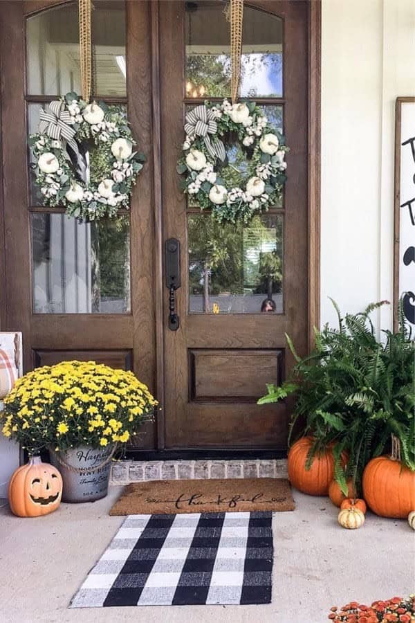 Dark Wood Fall Porch