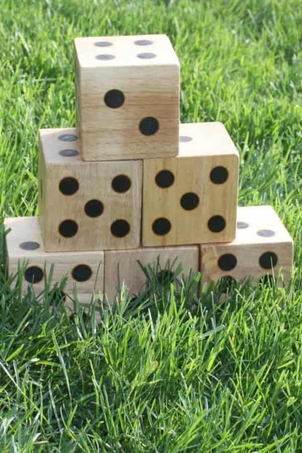 DIY WOODEN YARD DICE