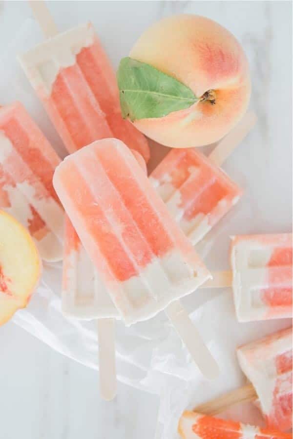 Homemade Peach Pops