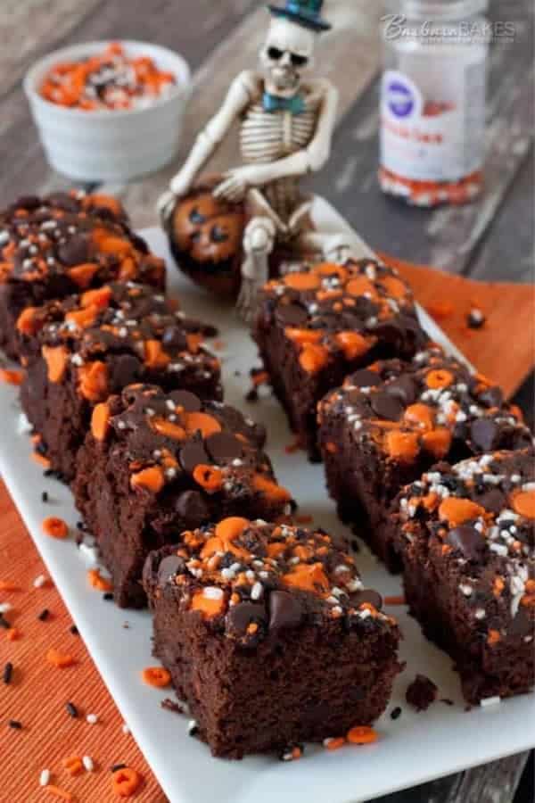 Halloween Pumpkin Brownies