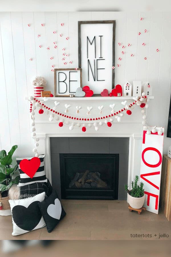 Valentine’s Themed Mantle