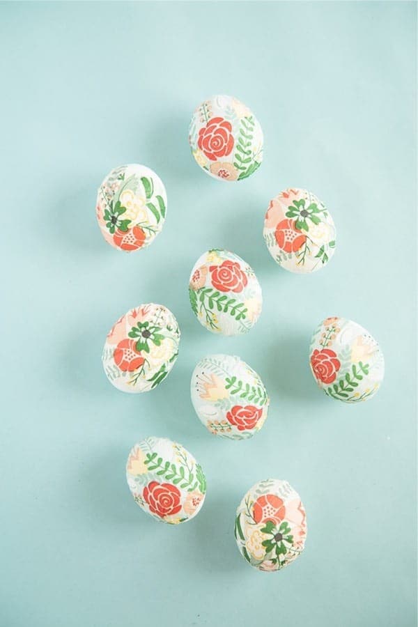 Mod Podge Paper Napkin Easter Eggs