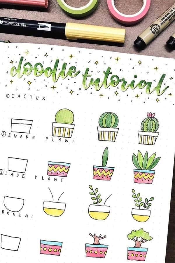 Potted Plants Doodle Tutorial