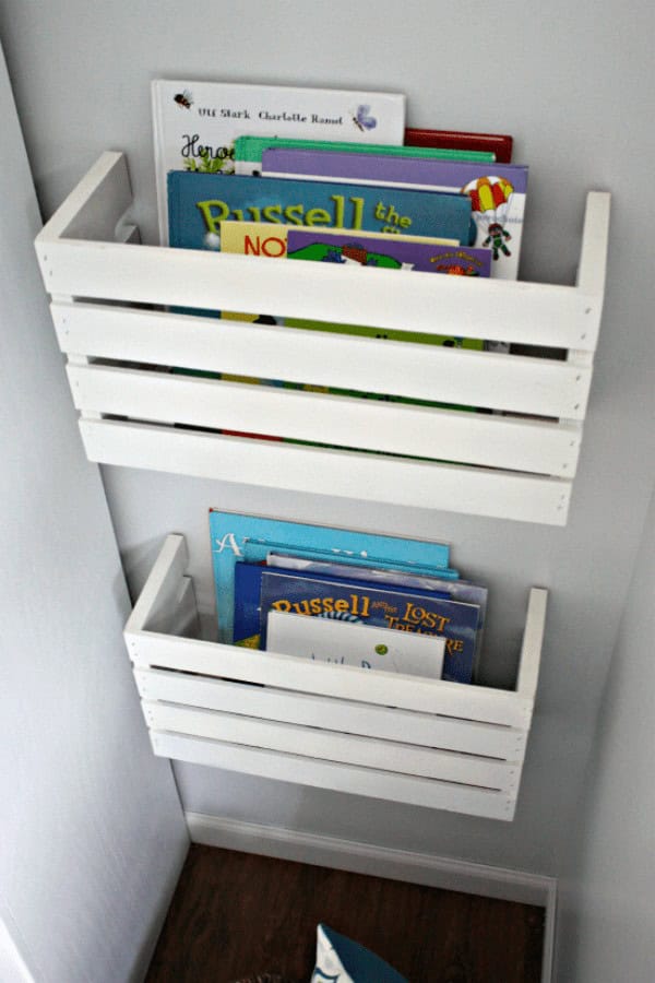 Half Crate Book Storage Shelf