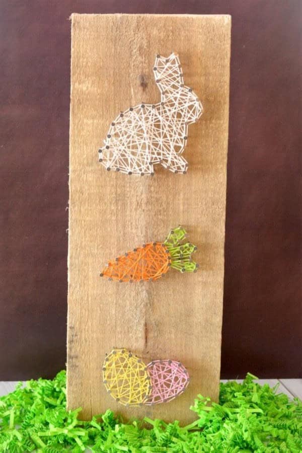 Easter String Art Craft Tutorial