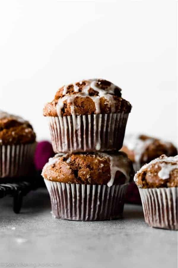 Gingerbread Muffins with Lemon Glaze