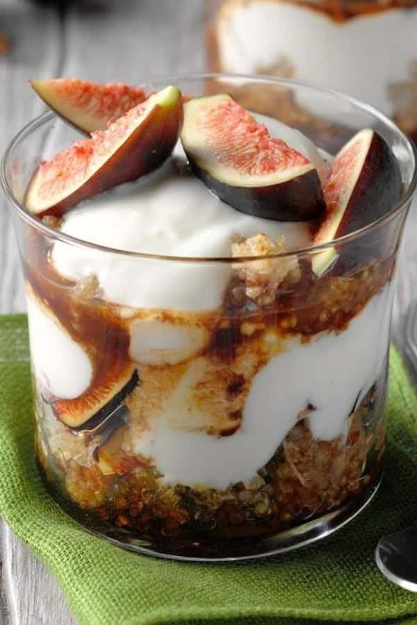 QUINOA, FRESH FIG, AND HONEY BALSAMIC PARFAIT