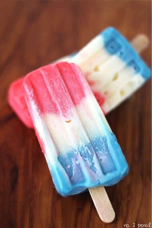 Jello Pudding Pops For July 4th