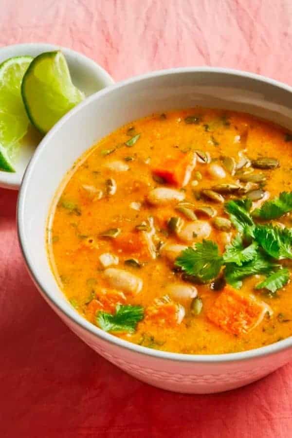 CURRIED SWEET POTATO & PEANUT SOUP