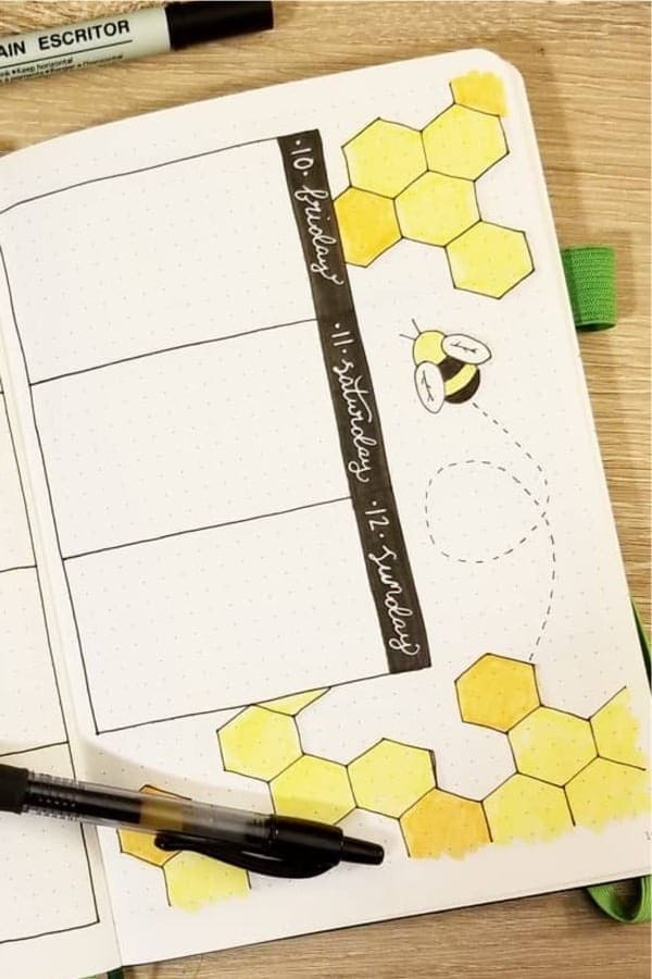 Honey Comb Bujo Layout