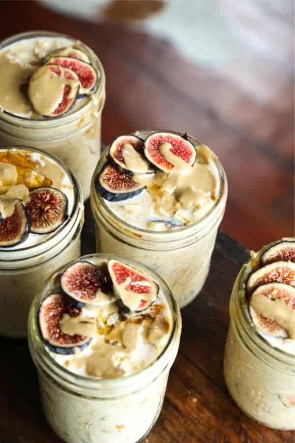 Maple + Fig + Tahini Overnight Oats