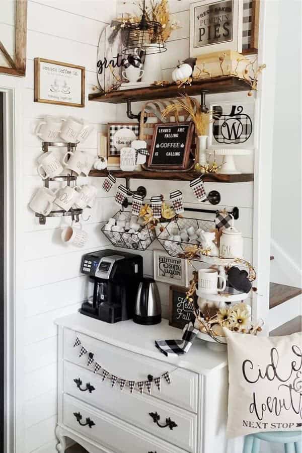 Farmhouse Corner Coffee Stand