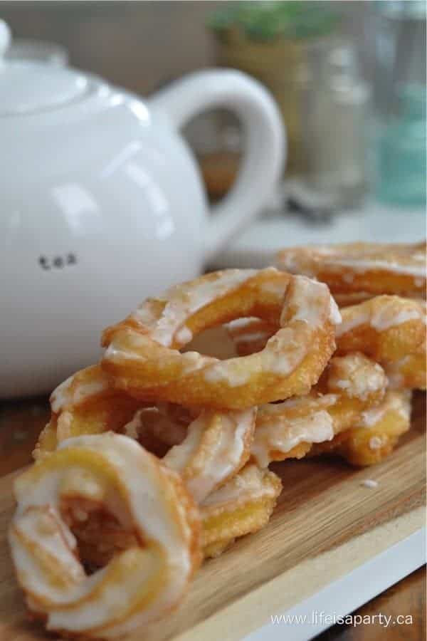 Homemade Honey Cruller Donuts