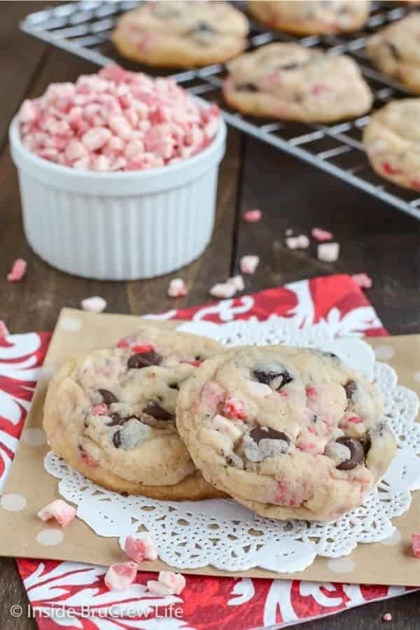 Oreo Peppermint Crunch Cookies