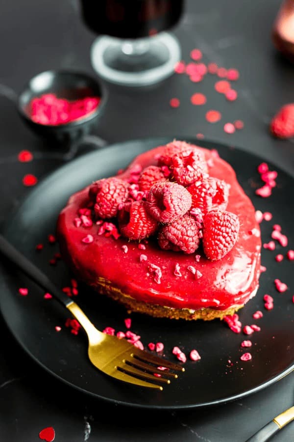 Heart-shaped Vegan Cheesecake