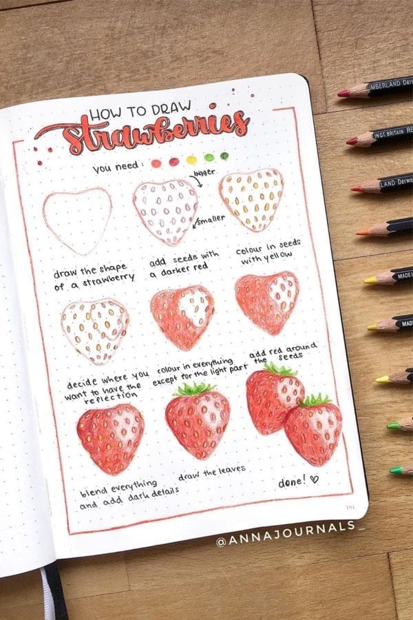 How To Draw Strawberries