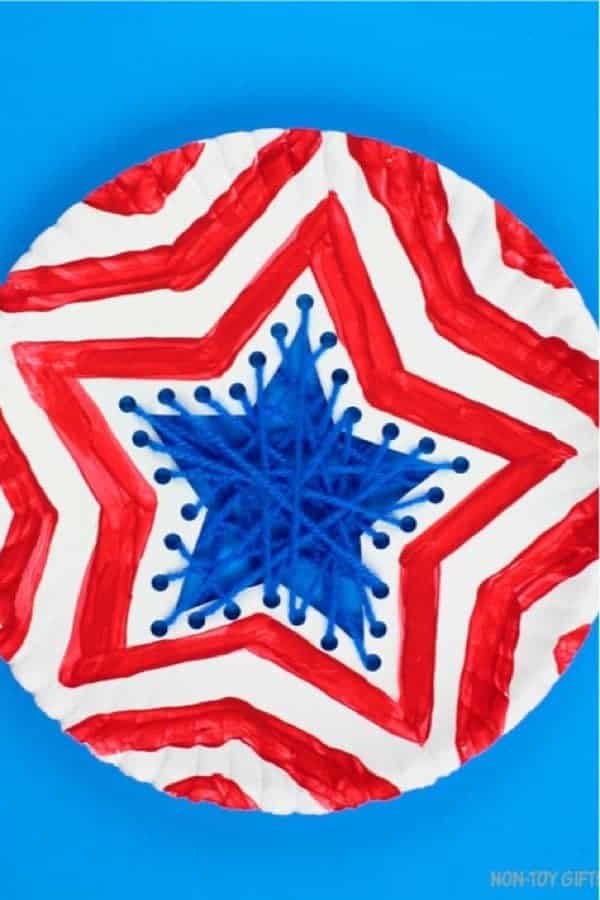 Paper Plate & Yarn July Fourth Craft