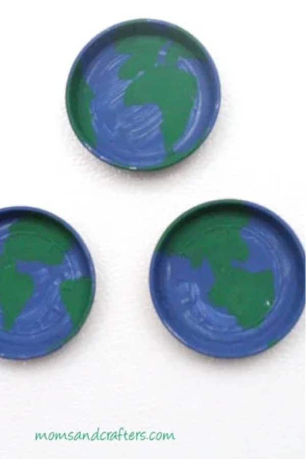 Upcycled Earth Magnets Earth Day Craft