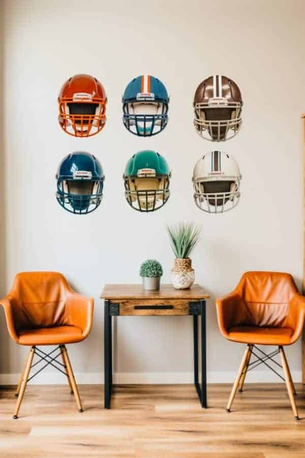 FOOTBALL HELMET WALL DECALS