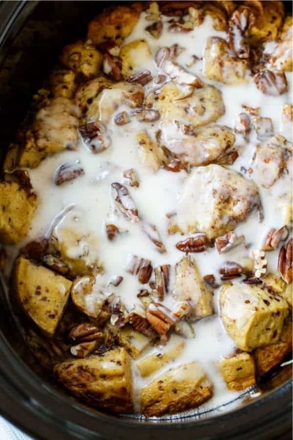 Crockpot Cinnamon Roll Casserole Recipe