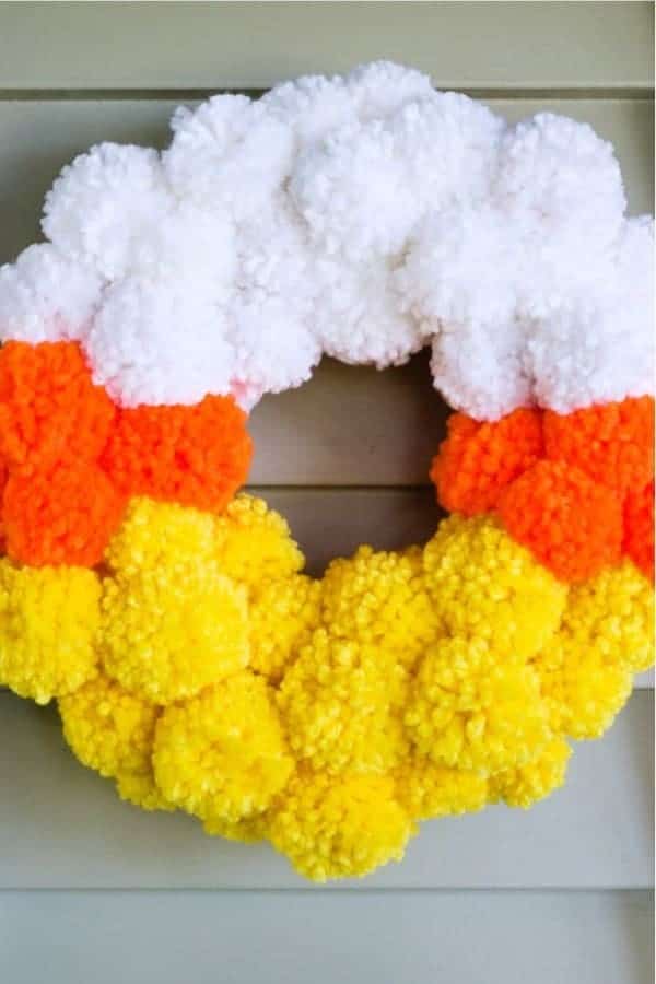 DIY Candy Corn Wreath