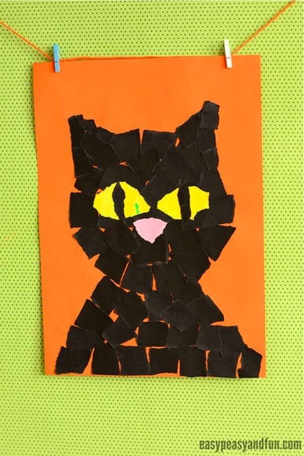 Halloween Torn Paper Art Ideas