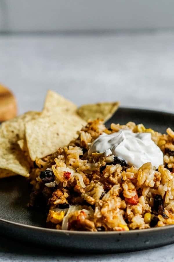 FREEZER TACO RICE CASSEROLE