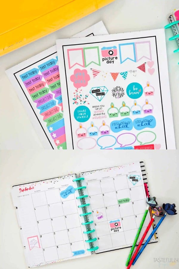 School Planner Stickers