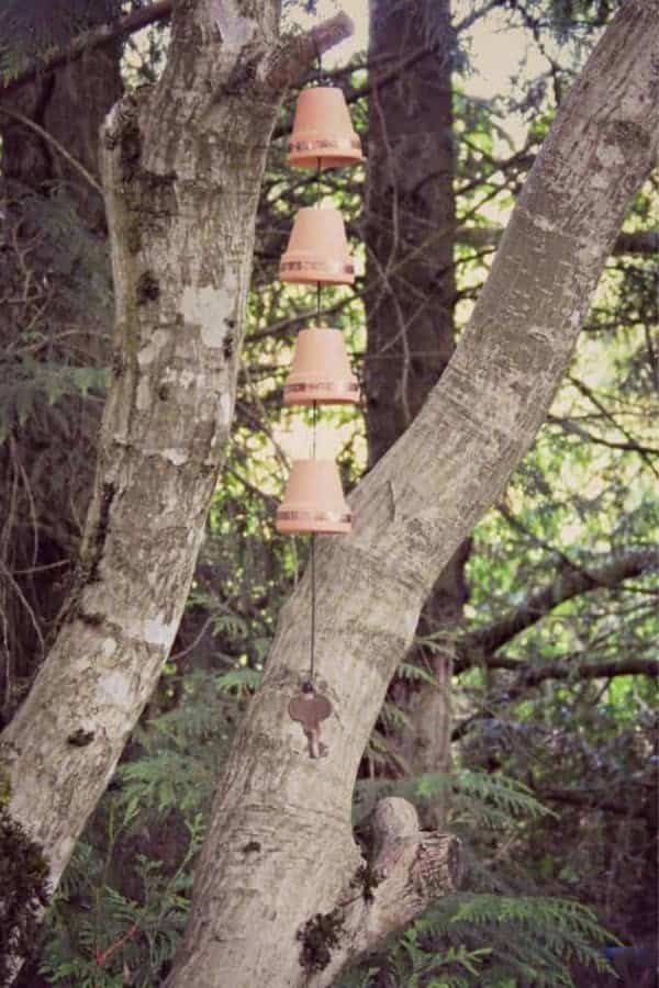 DIY Wind Chime with Mini Terra Cotta Pots