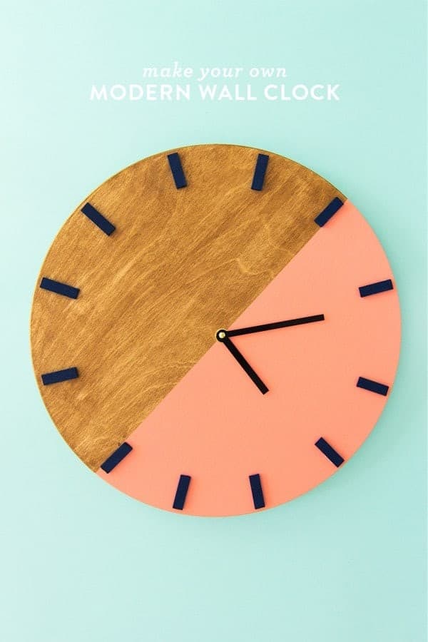 DIY Colorblock Wall Clock