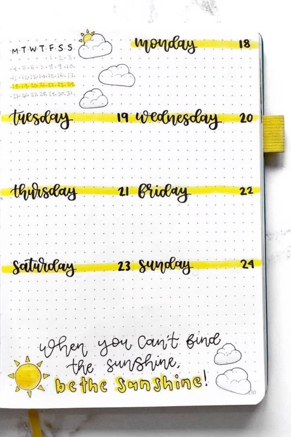 Sunshine Weekly Layout