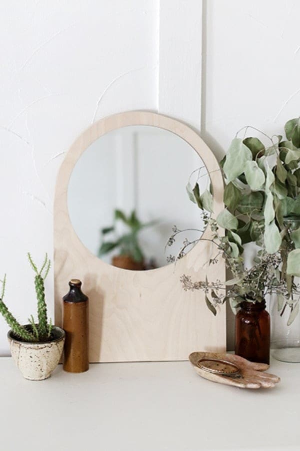 DIY PLYWOOD ARCH MIRROR