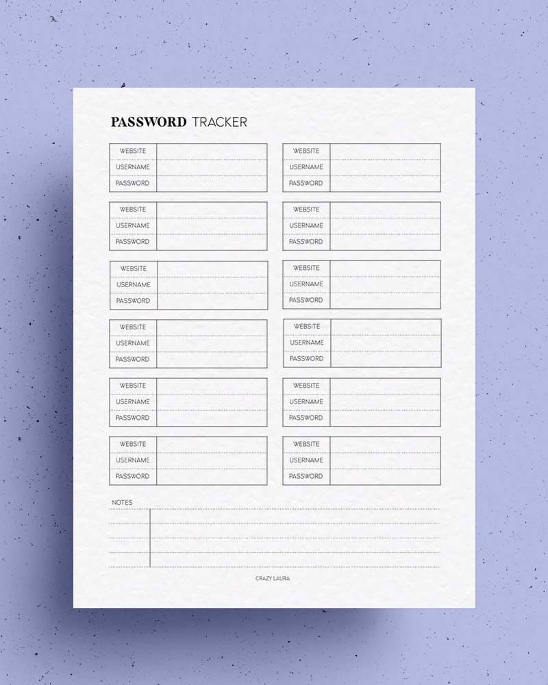 Password Tracker