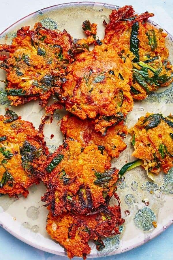 ZUCCHINI-LENTIL FRITTERS WITH LEMONY YOGURT