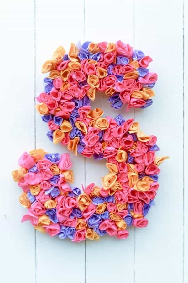 Tissue Paper Rosette Letters