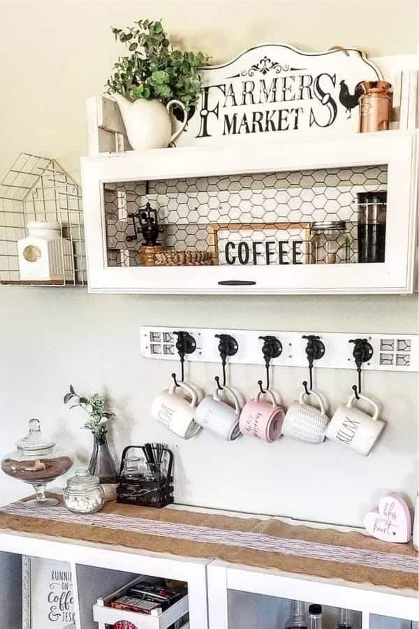 Rustic Farmhouse Coffee Bar