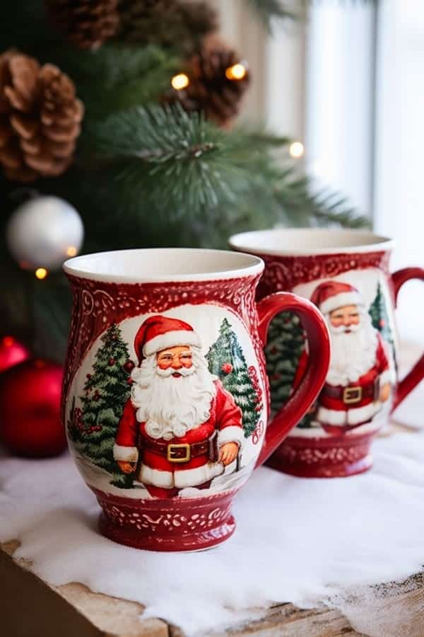 VINTAGE SANTA MUGS