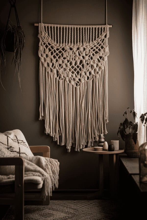 Handmade macrame wall hangings